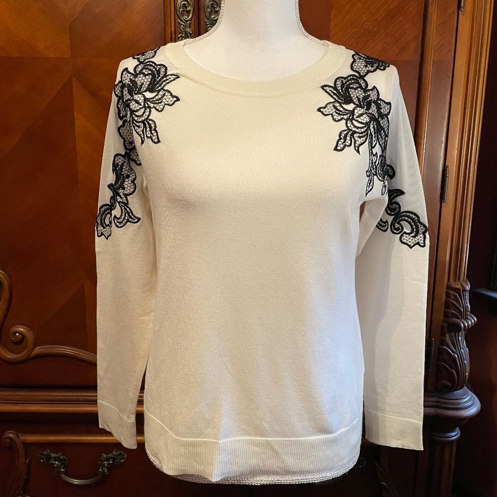 Very Pretty Sheer Shoulder "Inc International Concepts" Sweater